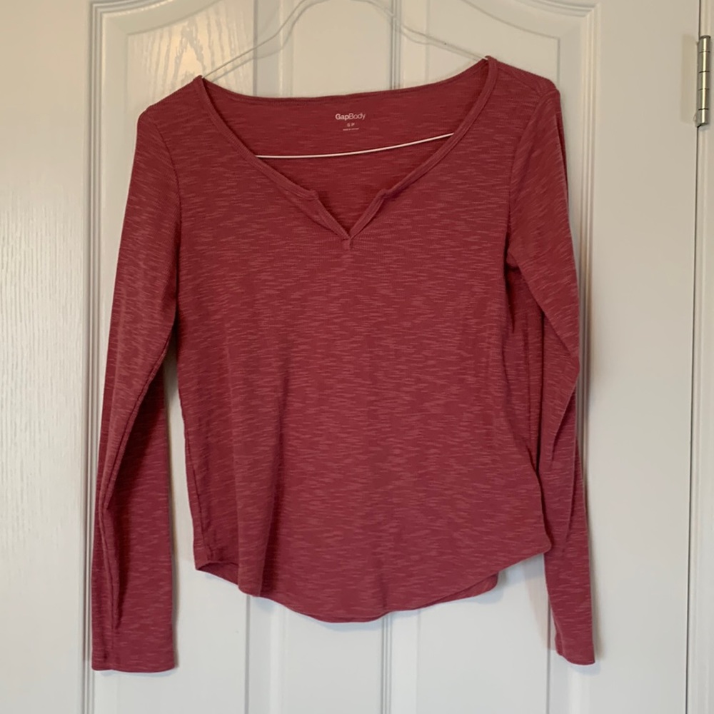 Gap Body Pink Long Sleeve T-shirt Size Small EUC